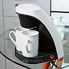 Кавоварка крапельна на дві чашки 450W, LEM-0620, Білий / Електрична побутова кавоварка / Електрокавоварка, фото 2