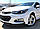 Дефлектори вікон (вітровики) з хромом молдингом Chevrolet Cruze 2016-2022 (Uncle/Тайвань), фото 4