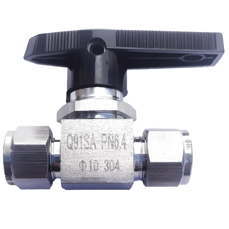 Кран кульовий обтискний, тонкого регулювання 10 мм нержавійка, фото 1