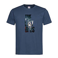 Темно-синяя мужская/унисекс футболка Тhe last of us лого (21-38-1-темно-синій)