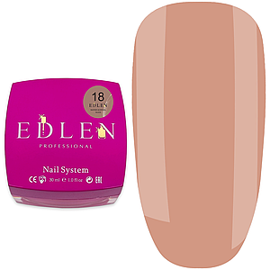 Рідкий акригель EDLEN Professional Water Acrygel Nude No18, 15 мл теплий світло-коричневий