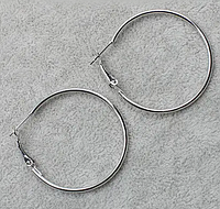 Серьги женские серебристого цвета медицинское золото Xuping Jewelry кольцо конго диаметр кольца 40 мм
