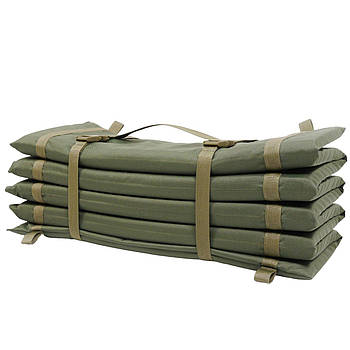 Розкладний каремат хакі посилений (20мм+стропа) К-2