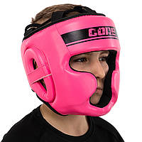 Шлем для бокса боксерский шлем с полной защитой розовый CORE BO-4441
