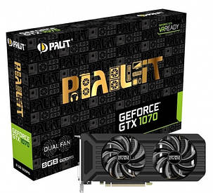 Відеокарта GeForce GTX 1070 8GB Palit Dual (NE51070015P2-1043D) Б/В (TF), фото 2