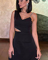 Очень женственное и привлекательное платье Ткань: костюмка 44, Черный