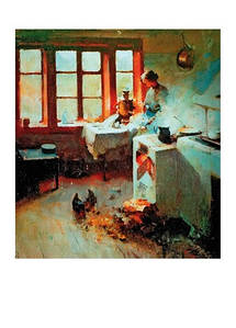 Листівка Українське мистецтво - На кухні