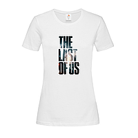 Белая женская футболка Тhe last of us лого (21-38-1-білий)
