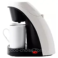 Кофеварка капельная 450W на две чашки LEM-0620, Белый / Электрическая кофемашина / Бытовая электрокофеварка