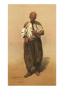 Листівка Українське мистецтво - Писар військовий, 1900