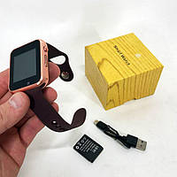 Смарт-годинник Smart Watch A1 розумний електронний зі слотом під sim-карту + карту пам'яті micro-sd. SB-651 Колір: золотий