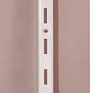 Рейка  одинарна настінна біла 2м(1.2)  напрямний перфорований торговий профіль, фото 3