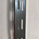 Рейка подвійна посилена настінна хромована 2м (1.6) напрямний торговий профіль, фото 3