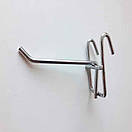 Гачки 15 см Ø 4 мм на торгову сітку хромовані металеві одинарні, фото 5