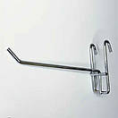 Гачки на торгову сітку 10 см Ø 4 мм хромовані металеві одинарні, фото 7