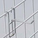 Гачки на торгову сітку 10 см Ø 4 мм хромовані металеві одинарні, фото 6