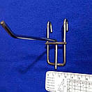 Гачки на торгову сітку 10 см Ø 4 мм хромовані металеві одинарні, фото 3