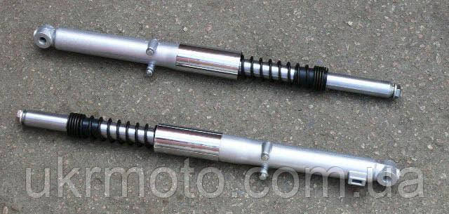 Амортизатори передні (пер'я вилки) на мопеда Дельта (шток 25 мм), фото 1
