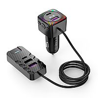 Автомобильный FM модулятор трансмиттер XO BCC13 Bluetooth USB*3 Type-C*2 АЗУ с быстрой зарядкой в машину