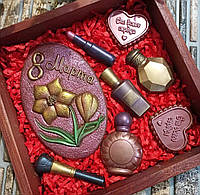 Шоколадный подарочный набор к 8 Марта Подарок девушке женщине учителю Шоколад ручной работы