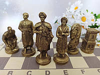 Украинские сувенирные шоколадные шахматы Казаки 32 фигурки в наборе оригинальный стильный подарок Шоколад