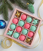 Новогодний набор шоколадных ёлочных игрушек Сладкий подарок на Новый год Шоколад ручной работы