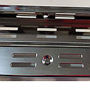 Рейка подвійна посилена настінна хромована 2м (1.6) напрямний торговий профіль, фото 4