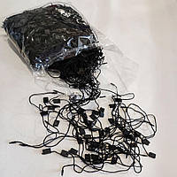Біркотримач мотузковий чорний з пластиковою пломбою для кріплення бірок 1000 шт