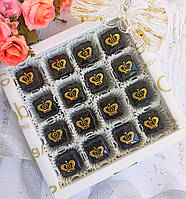 Элитные шоколадные конфеты Ручная роспись Французская хрустящая начинка фундук на темном шоколаде Шоколад