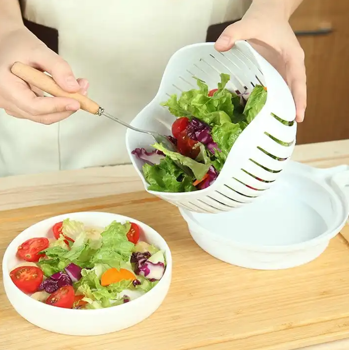 Овочерізка для приготування салату Salad Cutter Bowl 3 в 1 крута ціна