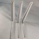 Кутик 120 х 150 мм  для поличок  посилений металева консоль монтажний білий, фото 2