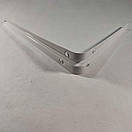 Кутик 100 х 120 мм  для поличок  посилений металева консоль монтажний білий, фото 2