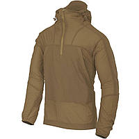 Куртка анорак койот Helikon Windrunner Windshirt WindPack Coyote, мужская легкая ветровка тактическая с мешком