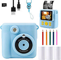 Камера мгновенной печати, детская камера для детей в возрасте от 6 до 12 лет, подарки на день рождения, фото