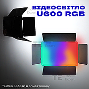 Прямокутна LED лампа U600 RGB відеосвітло постійне для фото відео лампа для фону. Студійне світло