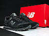 Чоловічі кросівки New balance 574 black Нью Баланс чорні замшеві, фото 4