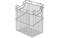 Корзина для белья Starax с держателем хром 450мм S-8114-C