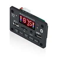 Mp3 модуль с bluetooth 5.0, FM радио, microSD, USB, микрофон, модель JX-810BT, черный цвет