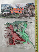 Набор динозавров 4 предмета (W4757) - игрушечные динозавры, набор фигурок динозавров, резиновые динозарвы OG