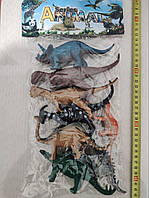 Набор динозавров 8 предметов (F-527) - игрушечные динозавры, набор фигурок динозавров, резиновые динозарвы OG