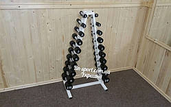 Гантельний ряд RN Sport 1-10 кг зі стійкою білий