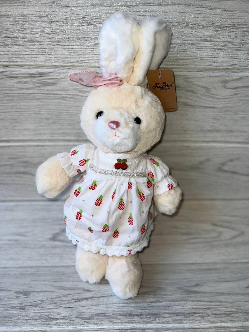 М'яка іграшка заєць, іграшка для дитини, м'який зайчик, Заєць великий у сукні 65см. (B1012-13) OG
