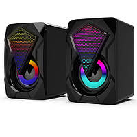 Компьютерные колонки Kisonli L9090 RGB, 6Вт, для ПК и ноутбука