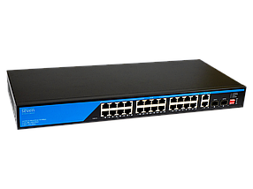 PoE комутатор (switch) 24 порти SEVEN P-73224G-2SFP