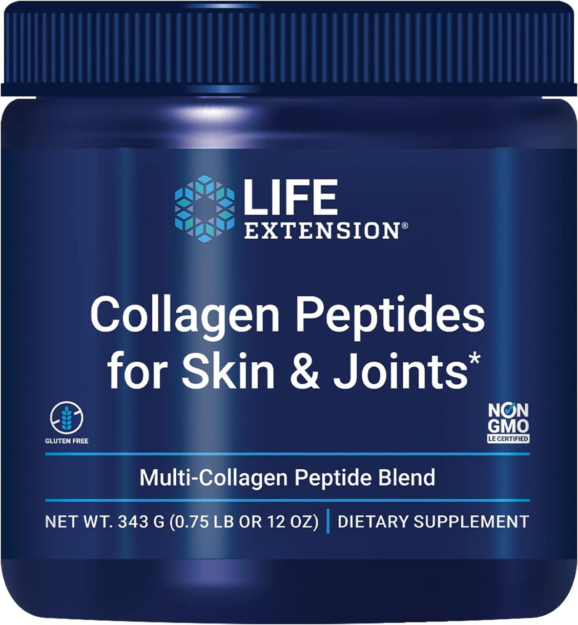 Life Extension Collagen Peptides for Skin & Joints / Пептиди колагену для шкіри та суглобів 343 г, фото 1
