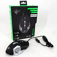 Игровая мышка с подсветкой Gaming Mouse X6 / Мышка для ноутбука / Проводная DR-621 компьютерная мышь