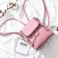 Женский рюкзак сумка эко кожа Розовый(VS)