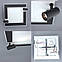 Квадратна Led люстра з пультом до 18 м² та двома спотами CONSUL 80W S WHITE/BLACK, фото 9