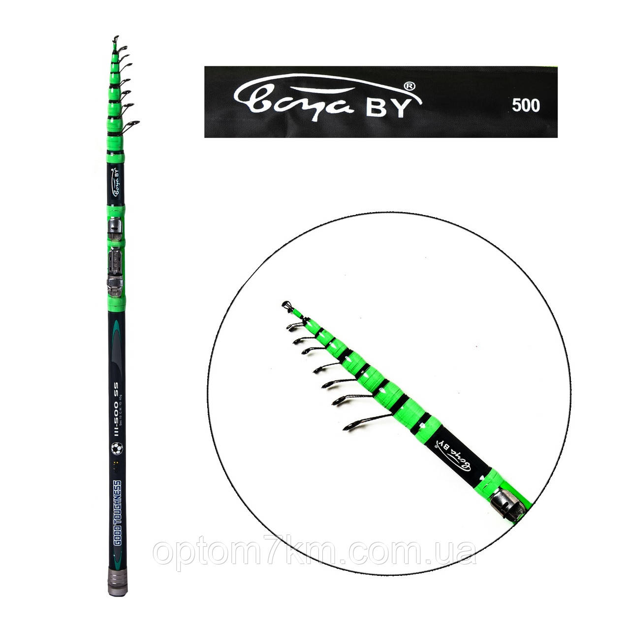 Укорочене вудлище III-500SS з кільцями 10-30 g.