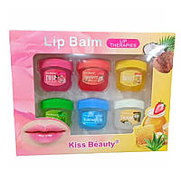 Набор бальзамов для губ Lip Balm Kiss Beauty 6*12 g